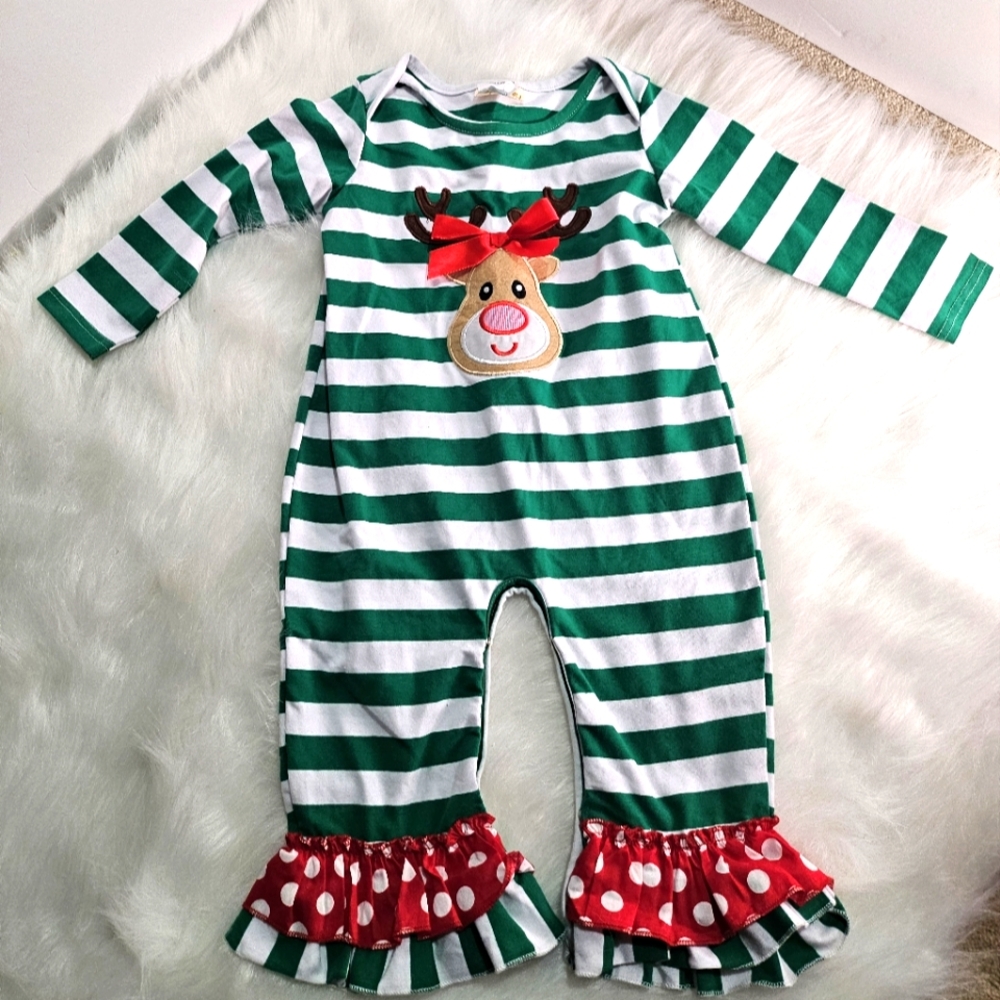 Honeydew kids clothing christmas ruffle romper baby 12-18Mn